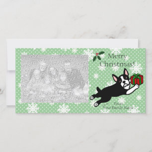 Cartes de Noël Boston Terrier