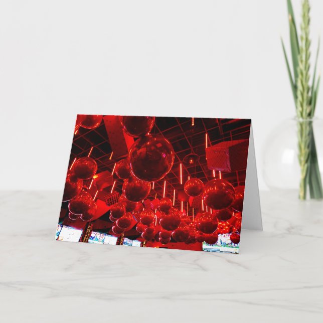 Cartes de Noël Boule Rouge (Devant)