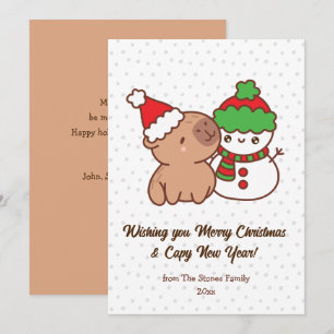 Cartes de Noël Capbyara Carte de vacances amusante