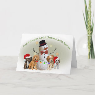Cartes De Noël Cavapoo Laisser Neige