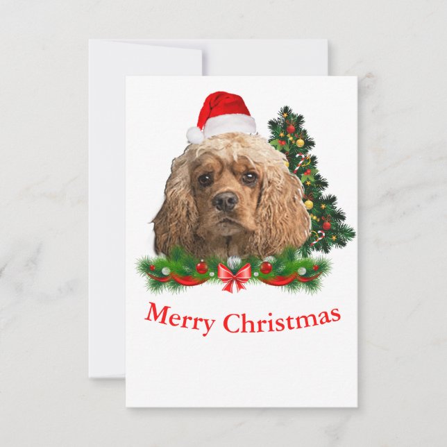 Cartes de Noël Cocker spaniel (Devant)