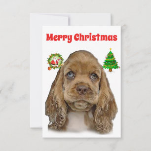 Cartes de Noël Cocker spaniel