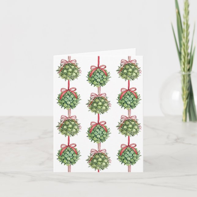 Cartes de Noël Coquette Mistletoe (Devant)