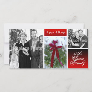 Cartes de Noël customisées Modèle photo de vacance