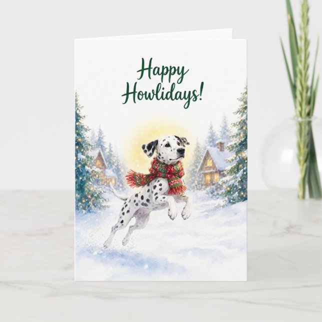 Cartes de Noël dalmate (Devant)