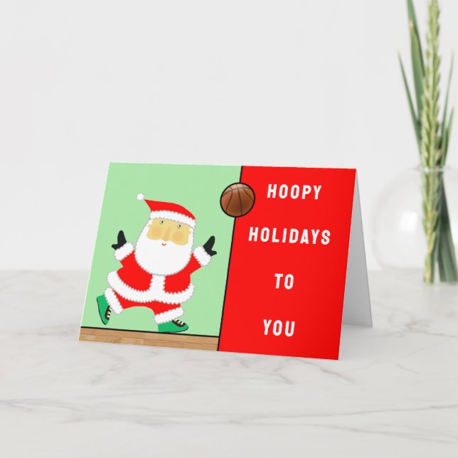 Cartes de Noël de basketball (Devant)