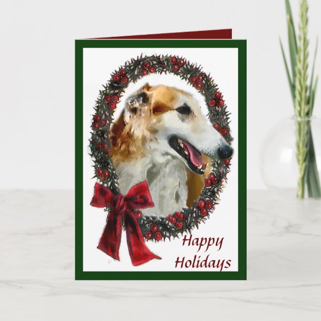 Cartes de Noël de Borzoi (Devant)