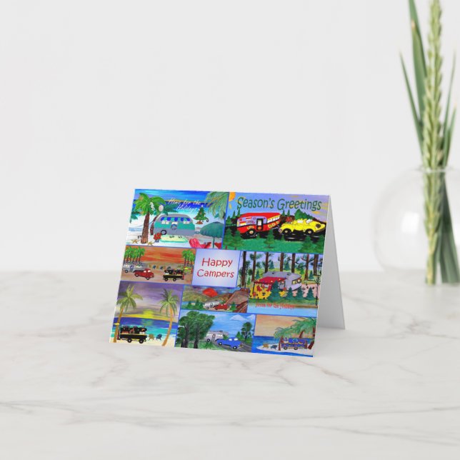 Cartes de Noël de campeurs à partir de mon art de  (Devant)