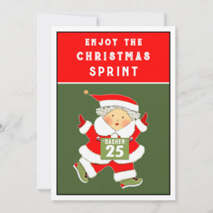 Cartes de Noël de coureur courant