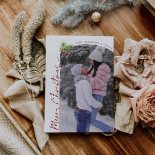 Cartes de Noël de famille avec photo d'arche
