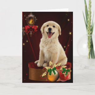 Cartes de Noël de golden retriever de Labrador