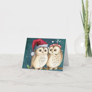 Cartes de Noël de hibou
