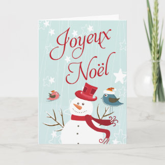 Cartes de Noël de Joyeux Noël de bonhomme de neige