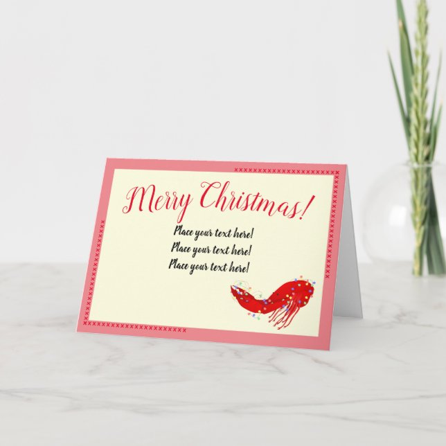 Cartes de Noël de langoustes (Devant)