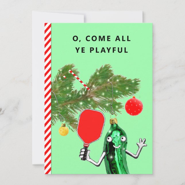 Cartes de Noël de Pickleball (Devant)