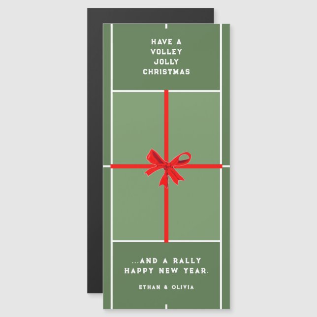 Cartes de Noël de tennis créatives (Devant / Derrière)