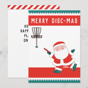 Cartes de Noël de vacances de Disk Golf