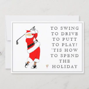Cartes de Noël de vacances de golf