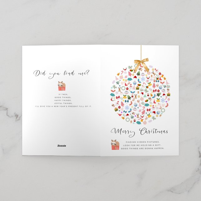 Cartes de Noël d'images cachées (Mise à l'extérieur)