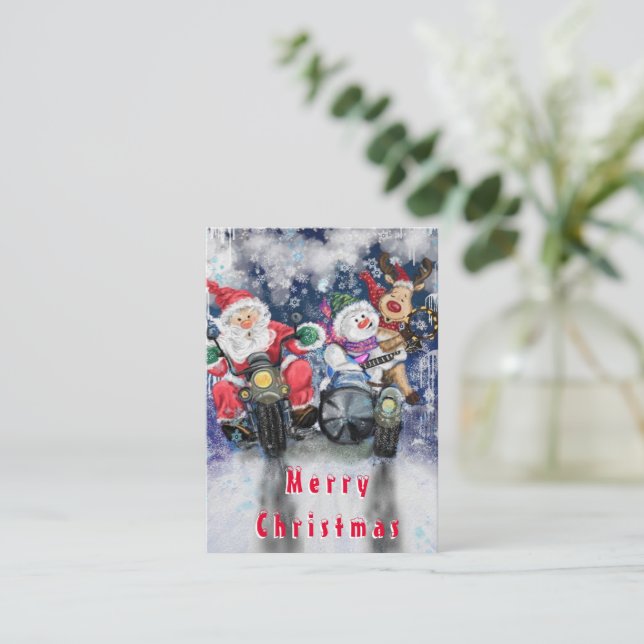 Cartes de Noël drôles avec des amis heureux (Debout devant)