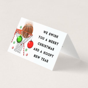 Cartes de Noël drôles de basket-ball