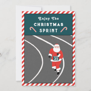 Cartes de Noël drôles de course à pied