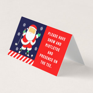 Cartes de Noël drôles de golf pour les fêtes