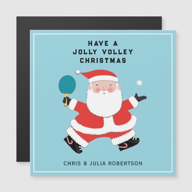 Cartes de Noël drôles de Ping-pong (Devant / Derrière)