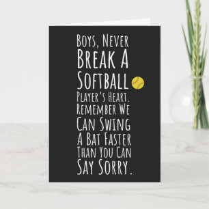 Cartes de Noël drôles de softball pour l'équipe de