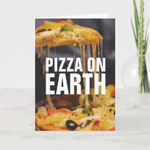CARTES DE NOËL DRÔLES PIZZA