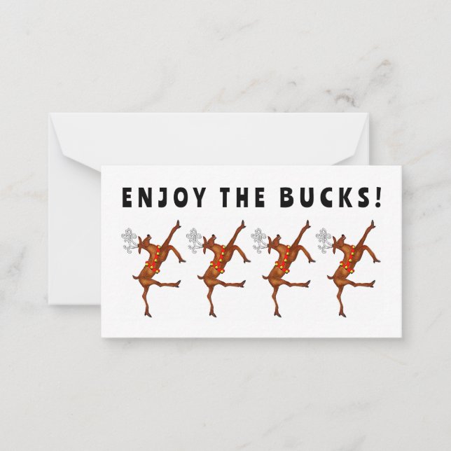 Cartes de Noël drôles pour cadeaux en espèces (Devant)