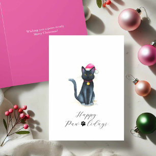 Cartes de Noël en Chat Noir