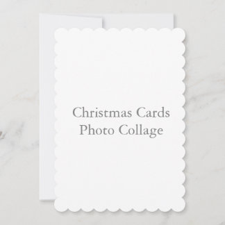 Cartes de Noël en forme de coquille 5" x 7" avec c
