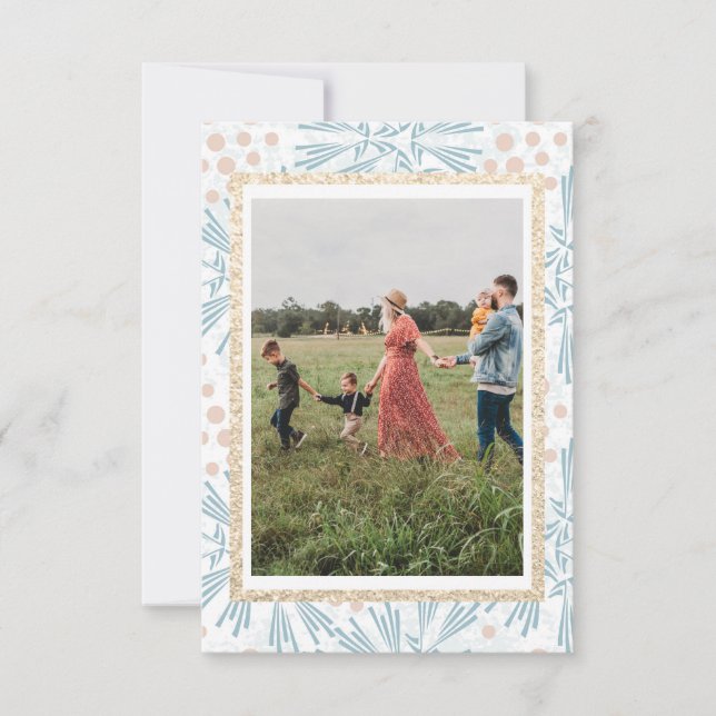 Cartes de Noël en or hivernal (Devant)