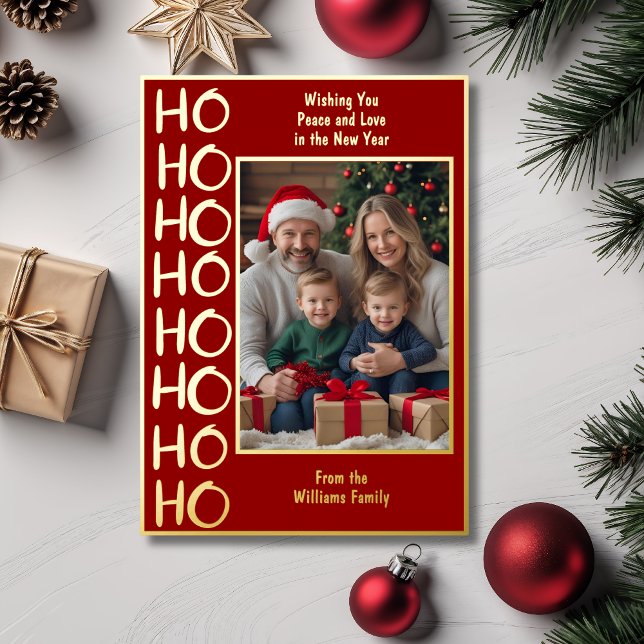 Cartes de Noël Famille 2 Photos Voeux de Vacances (Créateur téléchargé)