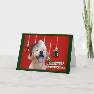 Cartes de Noël Golden Retriever Cadeaux