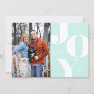 Cartes de Noël JOY avec photo / Fêtes