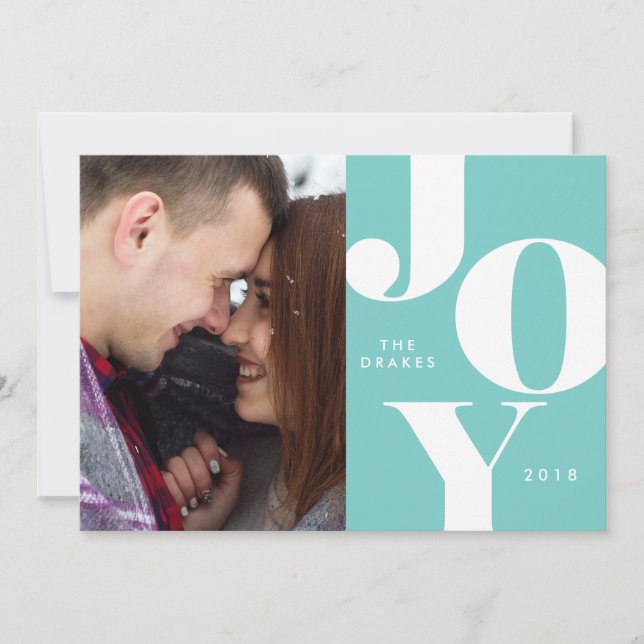 Cartes de Noël JOY avec photo / Fêtes (Devant)