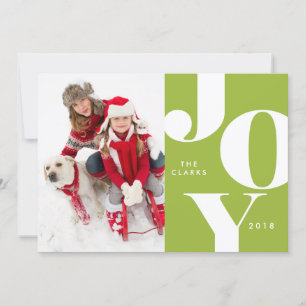 Cartes de Noël JOY avec photo / Fêtes