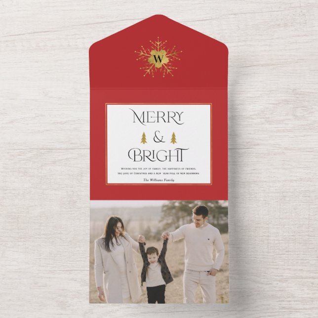 Cartes de Noël Joyeuses et Lumineuses (À l'intérieur)