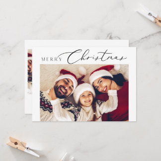 Cartes de Noël Joyeuses Minimalistes avec 4 Photos