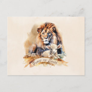 Cartes de Noël Lion et Agneau