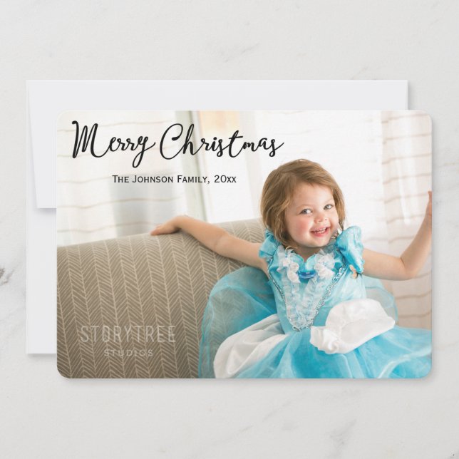 Cartes De Noël Mignonnes Et Rondes Avec Photo (Devant)