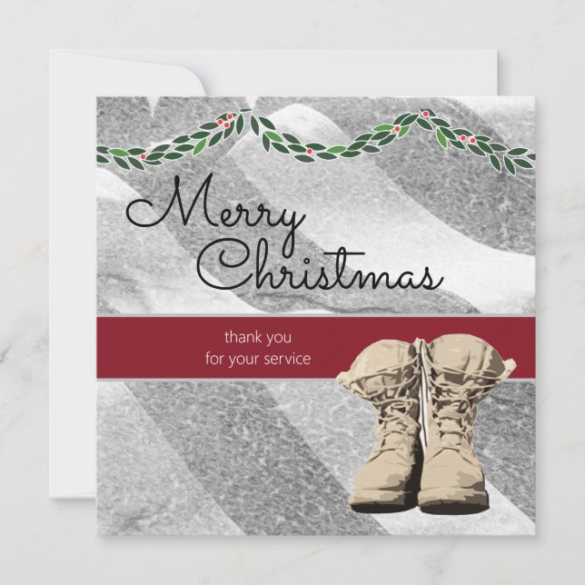 Cartes de Noël militaires américaines personnalisé (Devant)