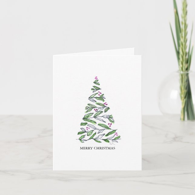 Cartes de Noël minimalistes artistiques (Devant)