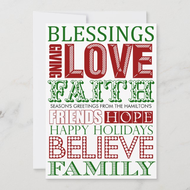 Cartes de Noël modernes (Devant)