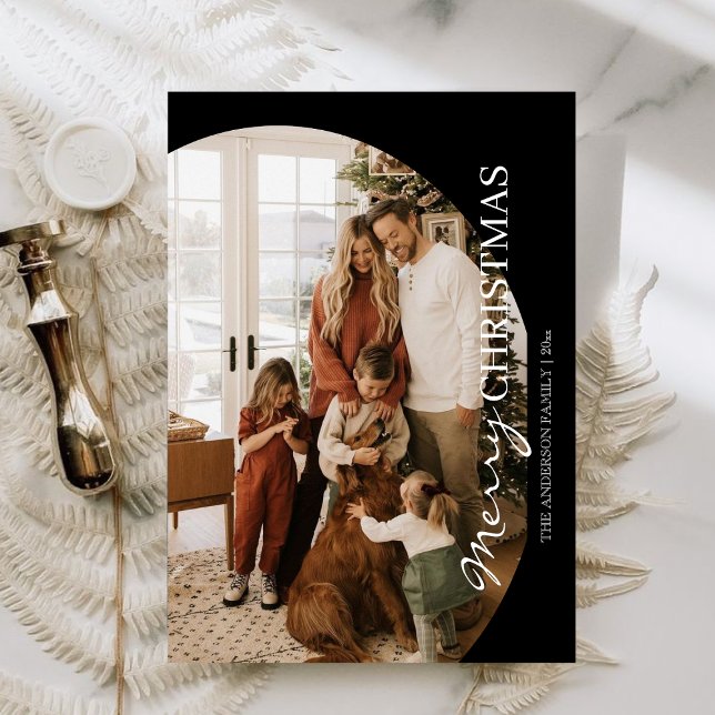 Cartes de Noël modernes 3 Photo de famille Noël (Créateur téléchargé)