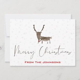 Cartes de Noël modernes Rudolf pour les Fêtes