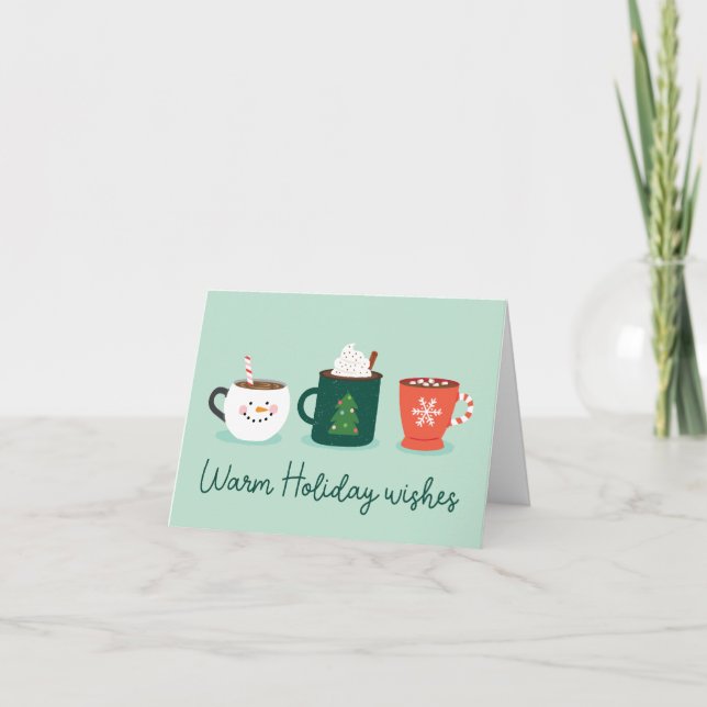 Cartes de Noël Mug Fêtes Pliées (Devant)