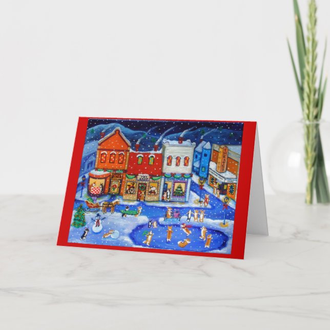 Cartes de Noël Pembroke Welsh Corgi (Devant)